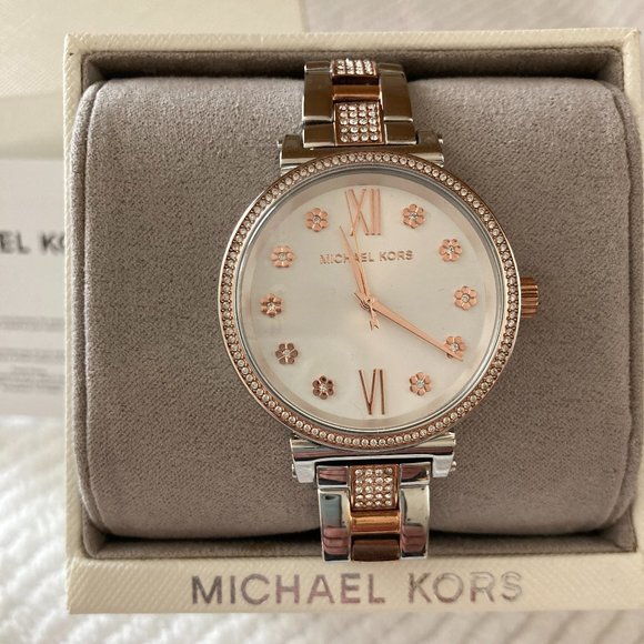 Michael Kors Sofie Pave Two-Tone Watch - Picture 3 of 7